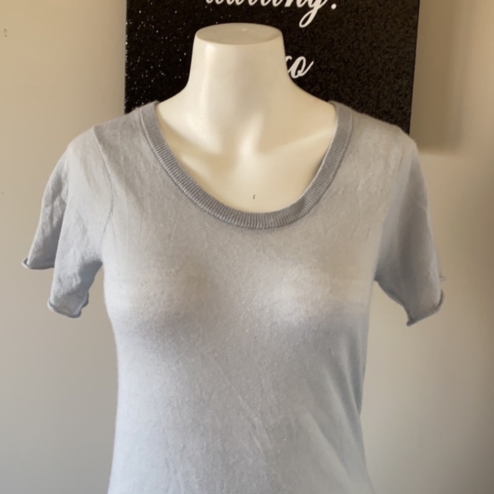 VINCE Grey Tshirt Dress Melange Stretch Cotton Crewneck Size Large - Picture 3 of 7
